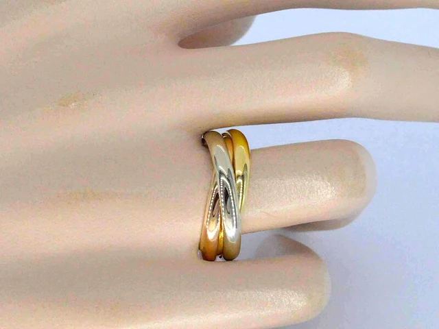 Cartier - gouden tricolour le must de cartier ring - afbeelding 2 van  8