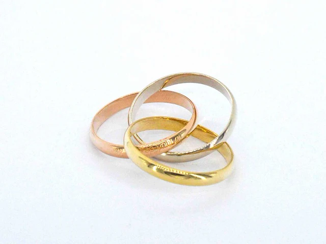 Cartier - gouden tricolour le must de cartier ring - afbeelding 4 van  8