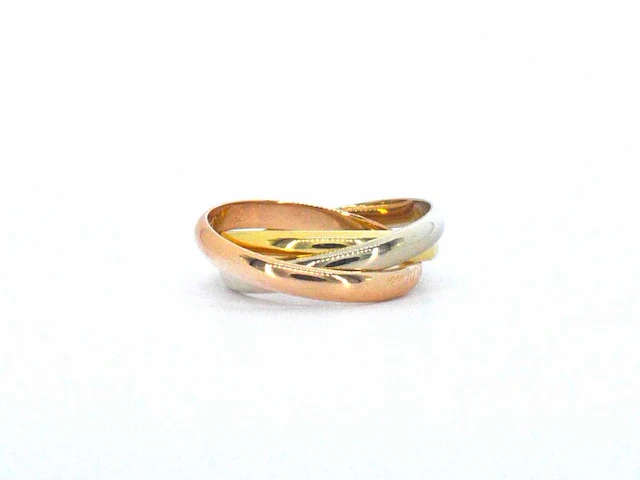 Cartier - gouden tricolour le must de cartier ring - afbeelding 5 van  8