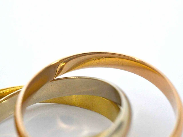Cartier - gouden tricolour le must de cartier ring - afbeelding 6 van  8