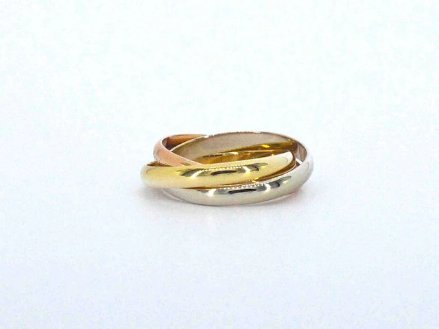 Cartier - gouden tricolour le must de cartier ring - afbeelding 3 van  6