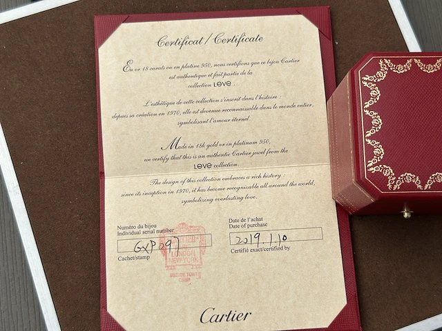 Cartier , love ring, rose goud, 2019 - afbeelding 6 van  7