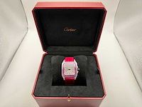 Cartier santos 100 medium | iced out naturel diamonds | 2025 | new - afbeelding 4 van  14