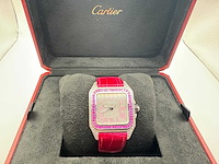 Cartier santos 100 medium | iced out naturel diamonds | 2025 | new - afbeelding 5 van  14