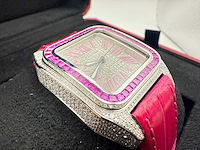 Cartier santos 100 medium | iced out naturel diamonds | 2025 | new - afbeelding 13 van  14