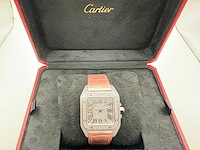 Cartier santos 100 medium | iced out naturel diamonds | 2025 | new - afbeelding 3 van  13