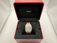 Cartier santos 100 medium | iced out naturel diamonds | 2025 | new - afbeelding 4 van  13