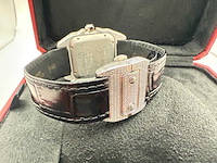 Cartier santos 100 medium | iced out naturel diamonds | 2025 | new - afbeelding 4 van  14