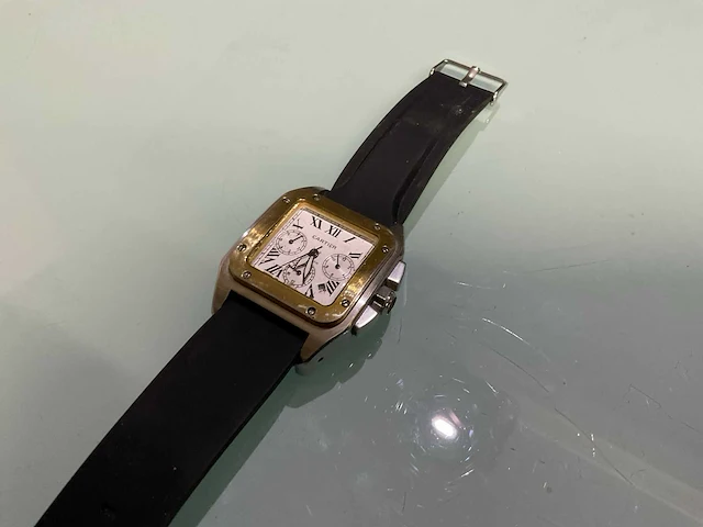 Cartier santos 100 polshorloge - afbeelding 4 van  11