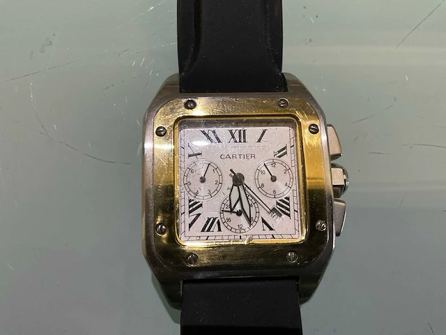 Cartier santos 100 polshorloge - afbeelding 5 van  11