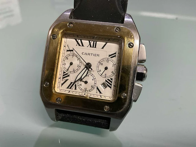 Cartier santos 100 polshorloge - afbeelding 10 van  11