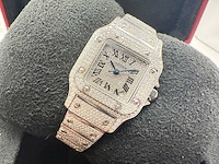Cartier santos galbee | iced out with naturel diamonds | 2024 - afbeelding 7 van  13