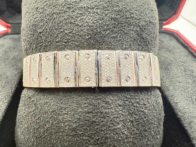Cartier santos galbee | iced out with naturel diamonds | 2024 - afbeelding 10 van  13
