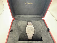 Cartier santos galbee | iced out with naturel diamonds | 2024 - afbeelding 13 van  13