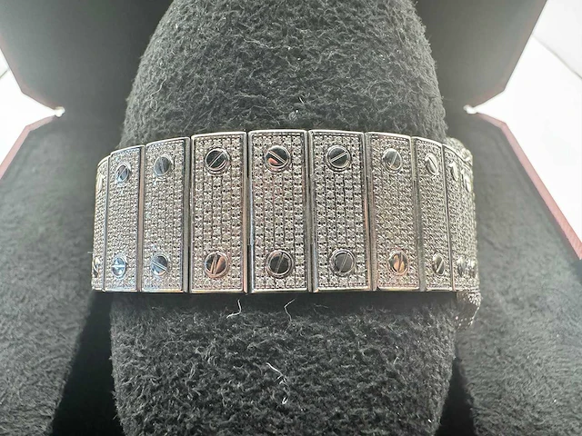 Cartier santos | wssa0018 | full iced out with natural diamonds | 2024 - afbeelding 14 van  16
