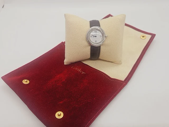 Cartier trinity 925 zilveren dameshorloge - inclusief cartier etui - afbeelding 5 van  12