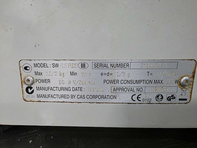 Cas - sw-1s plus - digitale weegschaal - afbeelding 4 van  4