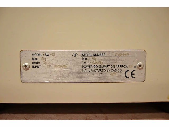 Cas sw 1s digitale weegschaal - afbeelding 3 van  3