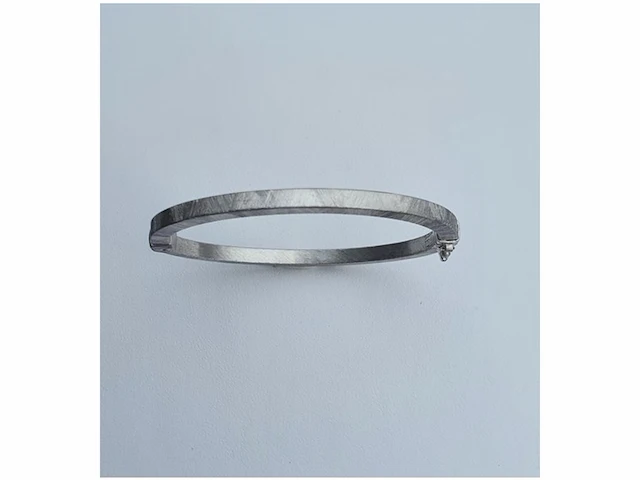 Casa jewelry bangle classic square zilver gerhodineerd - afbeelding 1 van  1
