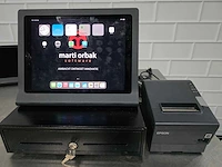 Cash it / apple - ipad pro 13" - digitaal touchscreen kassasysteem met epson bonnenprinter en kassalade - afbeelding 3 van  5