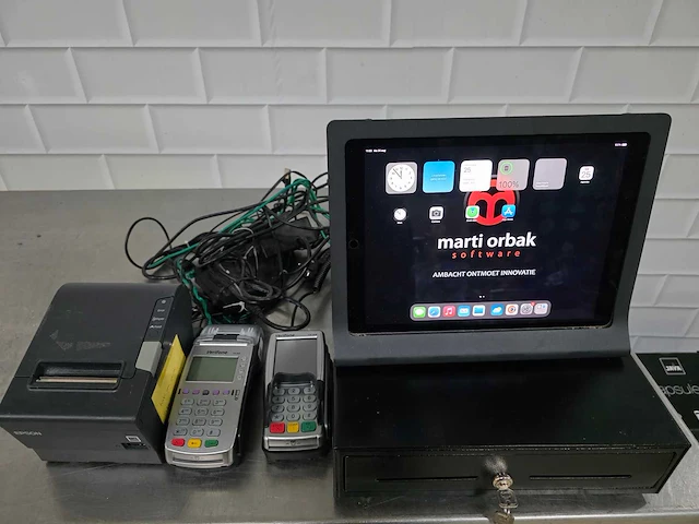 Cash it / apple - ipad pro 13" - digitaal touchscreen kassasysteem met epson bonnenprinter en kassalade - afbeelding 2 van  6