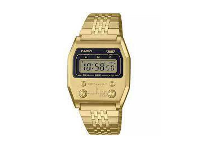 Casio collection vintage a1100g-5ef horloge staal goudkleurig 37.5 mm - afbeelding 2 van  3