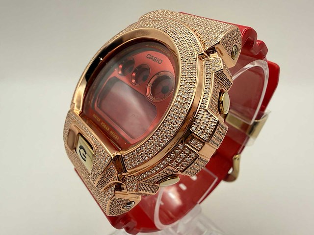 Casio g-shock "iced" | diamonds | red | new - afbeelding 5 van  8