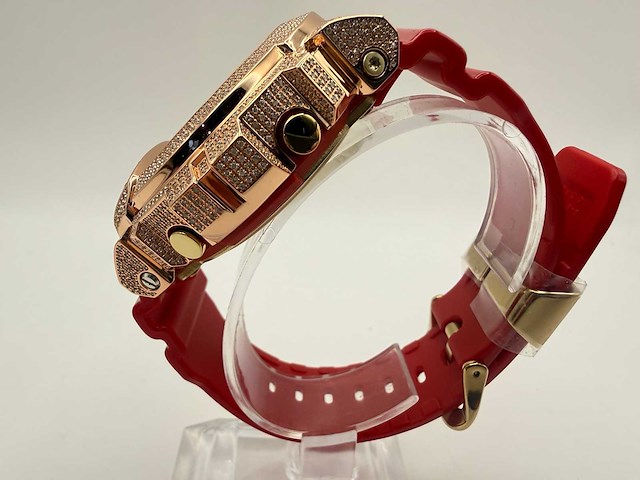 Casio g-shock "iced" | diamonds | red | new - afbeelding 8 van  8