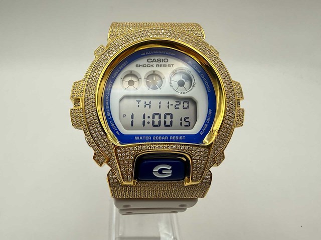 Casio g-shock "iced" | diamonds | white | new - afbeelding 1 van  8