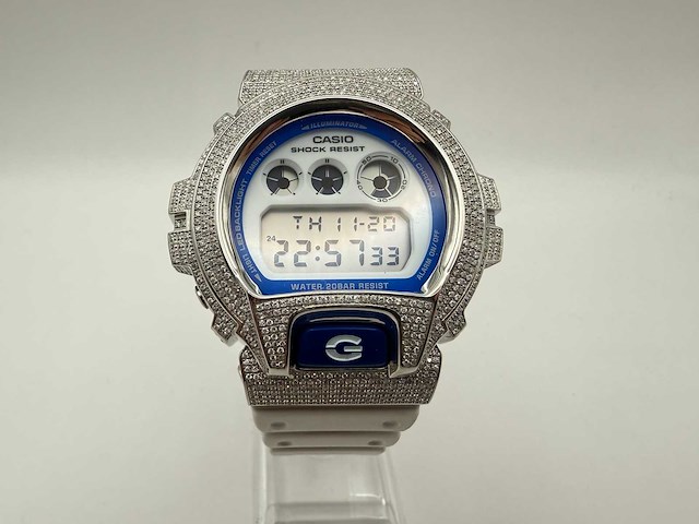 Casio g-shock "iced" | diamonds | white | new - afbeelding 1 van  8