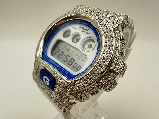 Casio g-shock "iced" | diamonds | white | new - afbeelding 6 van  8