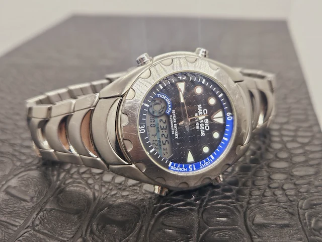Casio herenhorloge - marine gear tidegraph - lcd - afbeelding 1 van  6
