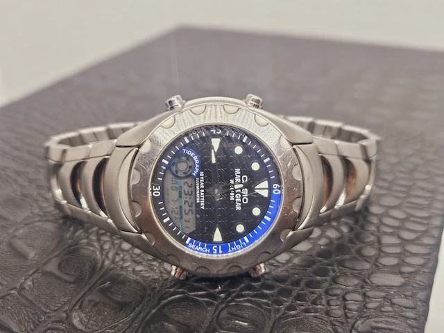 Casio herenhorloge - marine gear tidegraph - lcd - afbeelding 2 van  6