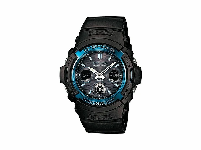 Casio horloge awg-m100a-1aer diameter wijzerplaat 46mm zwart - afbeelding 1 van  1
