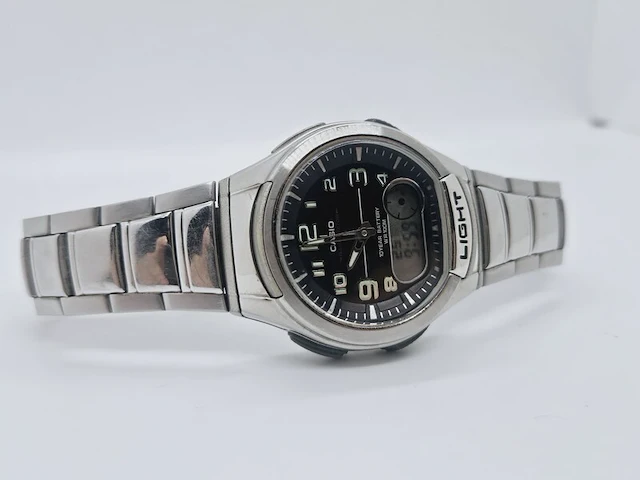 Casio illuminator telememo 30 world time lcd horloge - afbeelding 4 van  10