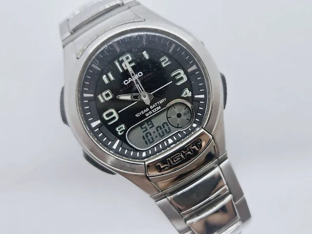 Casio illuminator telememo 30 world time lcd horloge - afbeelding 5 van  10