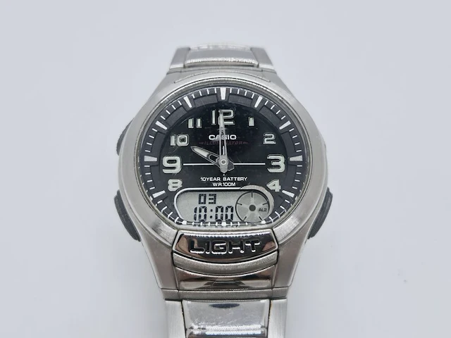 Casio illuminator telememo 30 world time lcd horloge - afbeelding 6 van  10