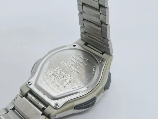 Casio illuminator telememo 30 world time lcd horloge - afbeelding 10 van  10