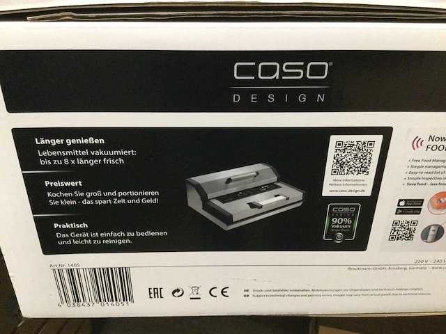 Caso - fast vac 4000 - vacumeerapparaat. - afbeelding 3 van  3