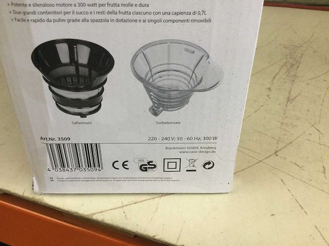 Caso - sjw 300 - slow juicer - afbeelding 3 van  3