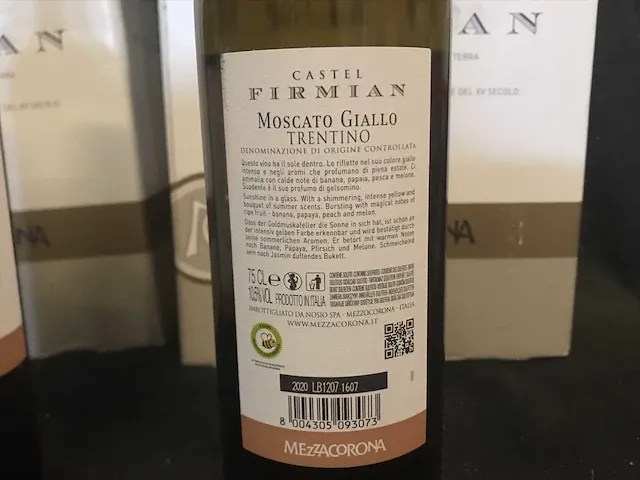 Castel firmian - moscato giallo witte wijn (18x) - afbeelding 3 van  3