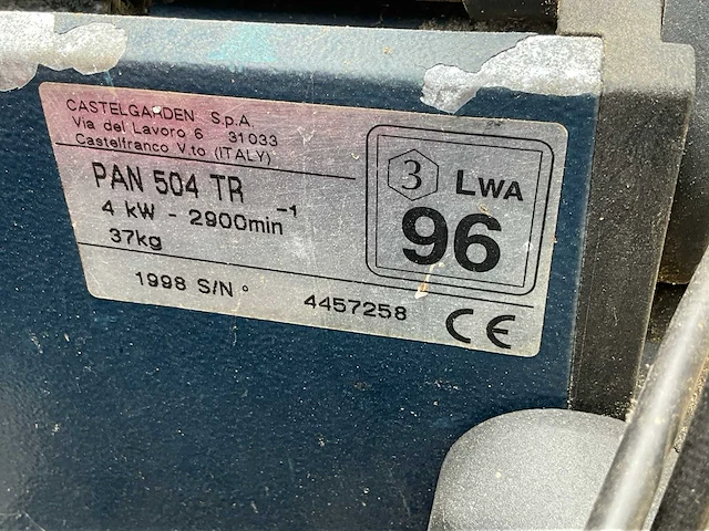 Castelgarden pan 504tr grasmaaier - afbeelding 6 van  6