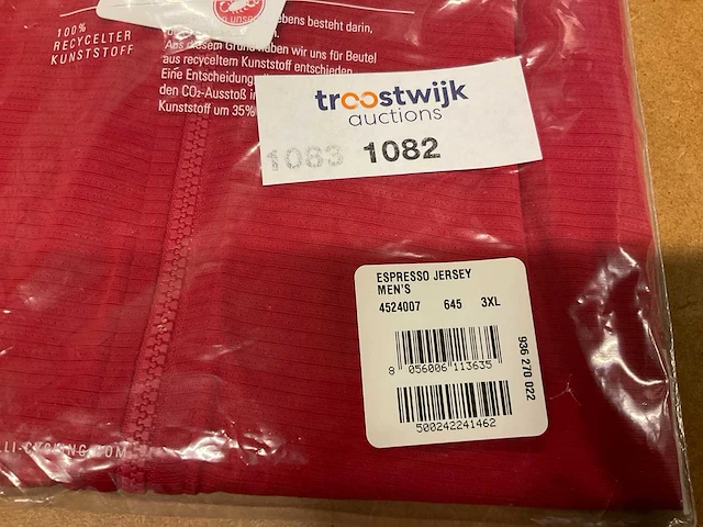 Castelli espresso fietsshirt maat 3xl - afbeelding 2 van  2
