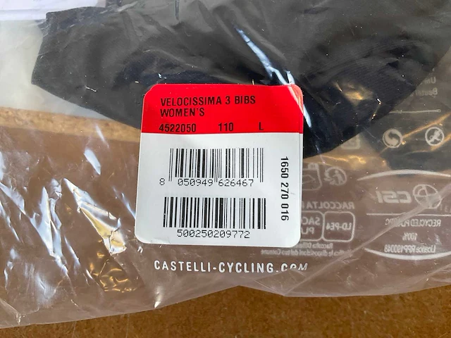 Castelli velocissima 3 wielrenbroek maat l - afbeelding 2 van  2