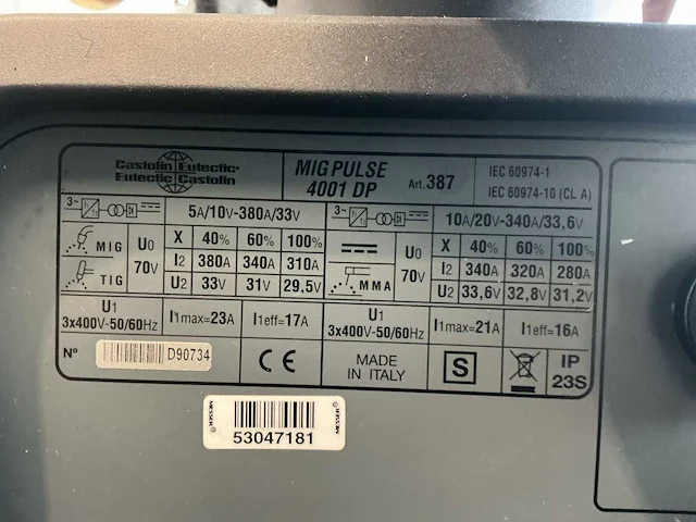 Castolin eutectic migpuls 4001 dp lasapparaat - afbeelding 2 van  10