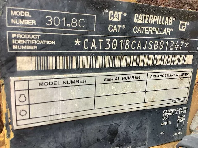 Cat 301.8c minigraafmachine/minikraan - afbeelding 21 van  21