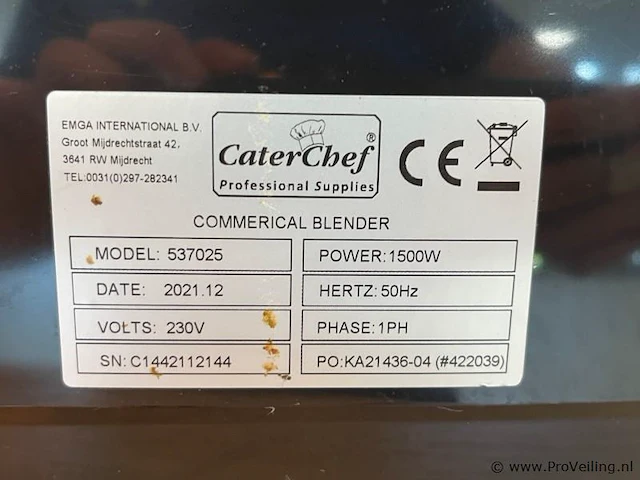 Caterchef blender model 537025 - afbeelding 2 van  2