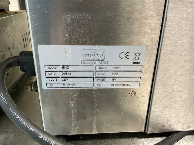 Caterchef salamander at-936 grillapparaat - afbeelding 5 van  8