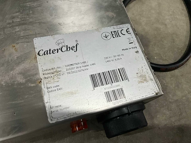 Caterchef strip heater 1400 rvs warmtebrug - afbeelding 6 van  6