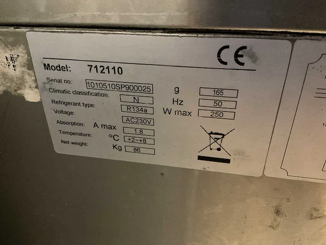 Catercool 712110 pizzawerkbank - afbeelding 5 van  9
